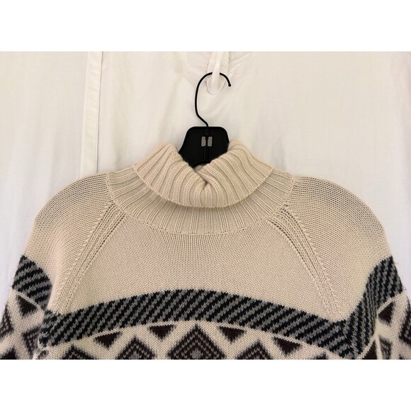 Brunello Cucinelli Ethnic Jacquard Turtleneck Sweater Fair Isle Roll Neck IT 50 - Picture 10 of 16